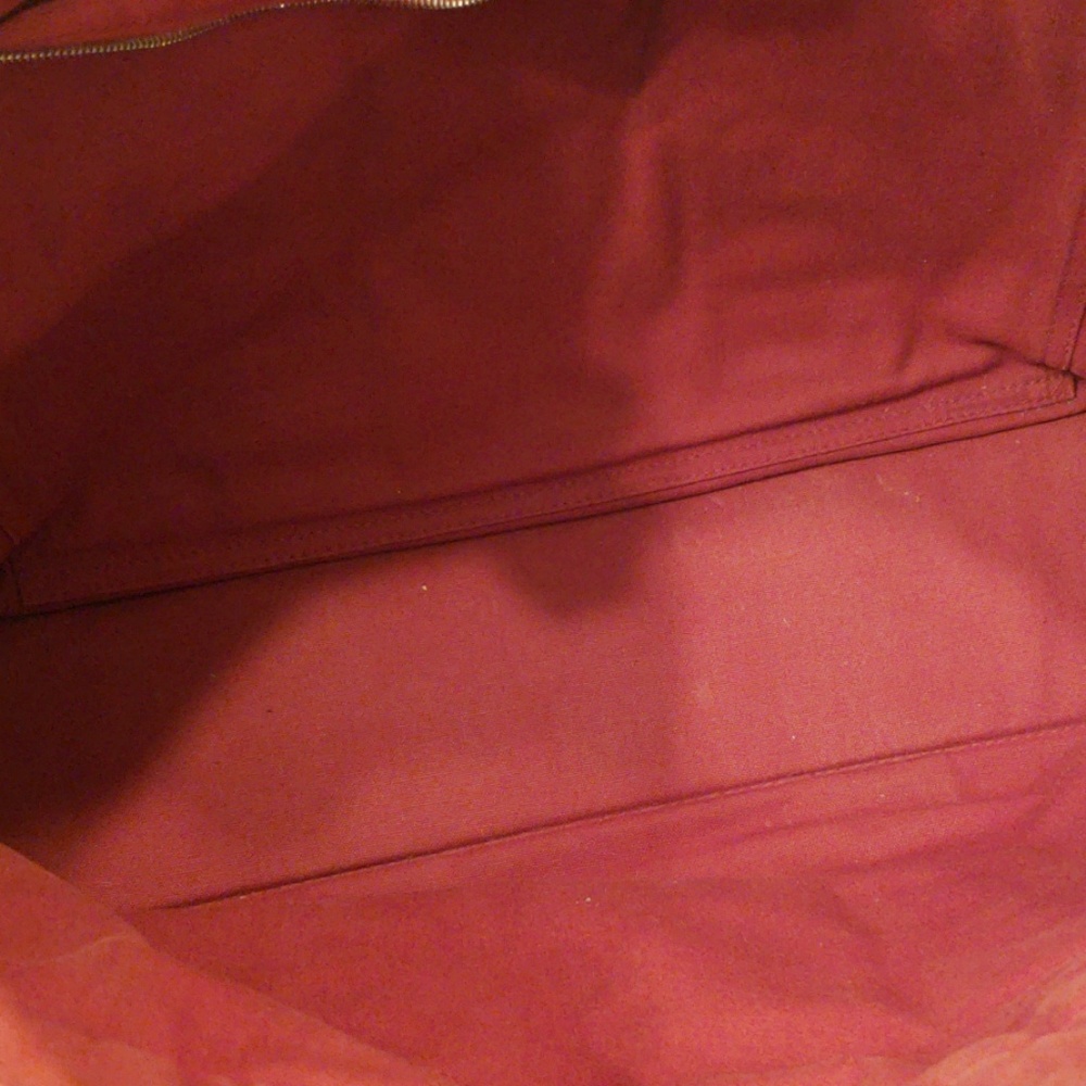 Hermes Burgundy Canvas Tote Bag - Picture 7 of 8